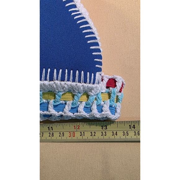 Crocheted Bikini Top No tag see measurements for size - Picture 3 of 4